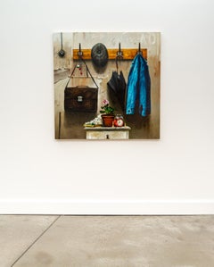 20 PM - farbenfroh, detailliert, realistisch, Interieur, ukrainisch, israelisch, Öl/Leinwand