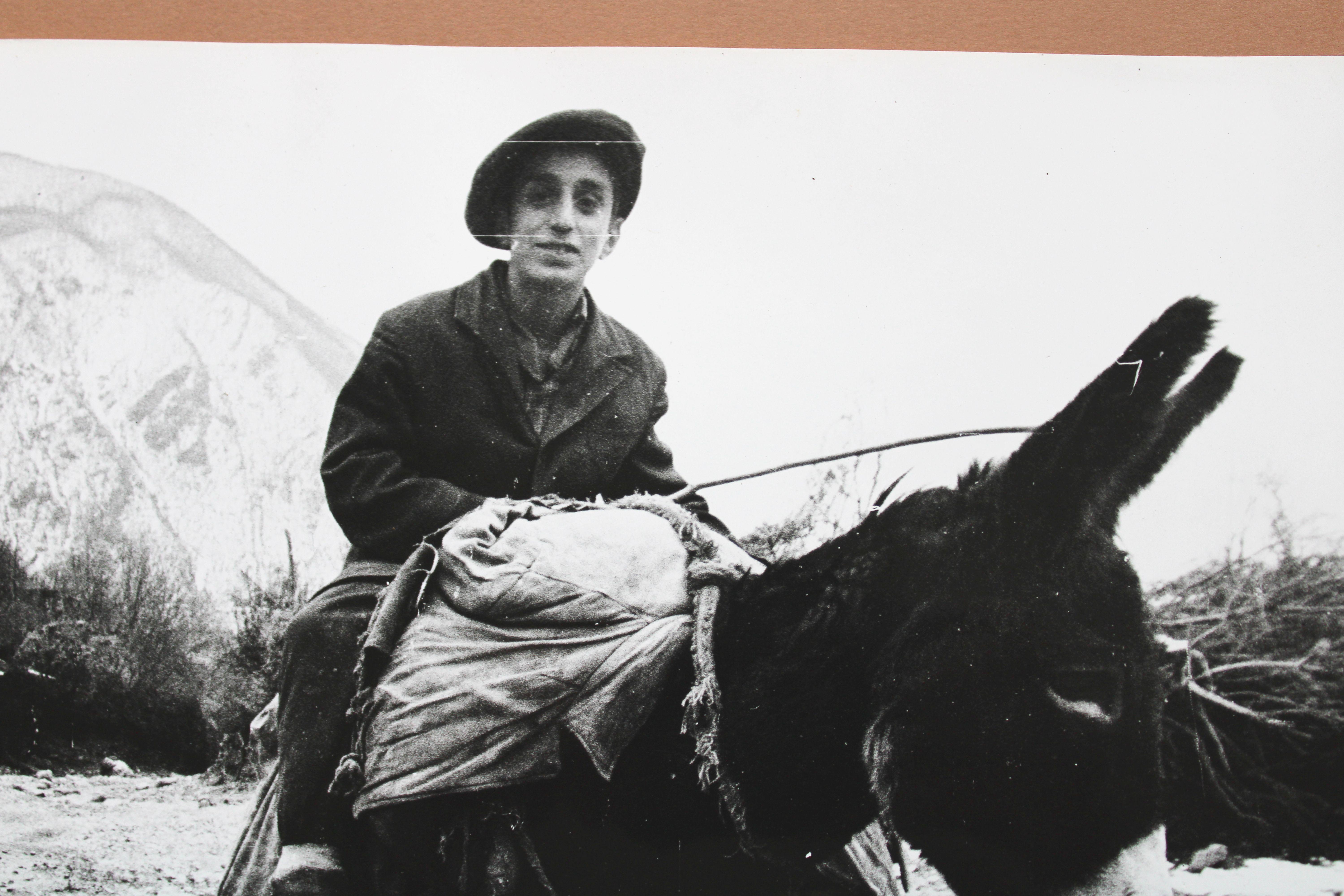 Photography - Boy on the donkey at mountains. 1979. 30x40 cm For Sale 5