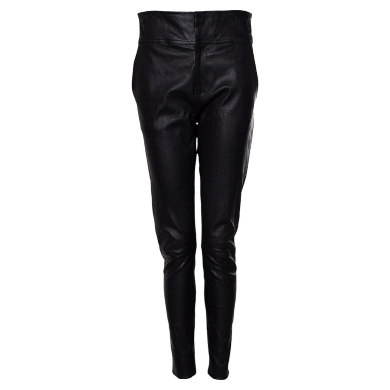 ADN, pantalones de cuero negro en venta