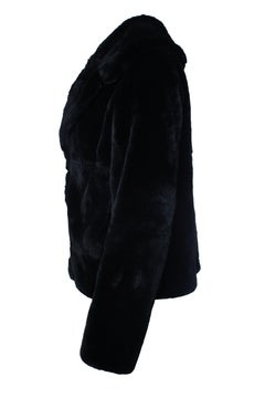 DNA, black rabbit fur coat