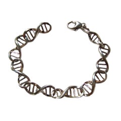 Bracciale DNA in argento sterling