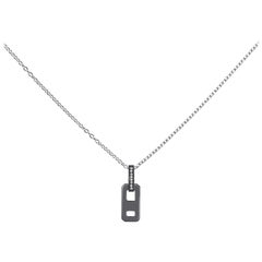 AS29 DNA Diamond Mini Necklace in 18k Black Gold