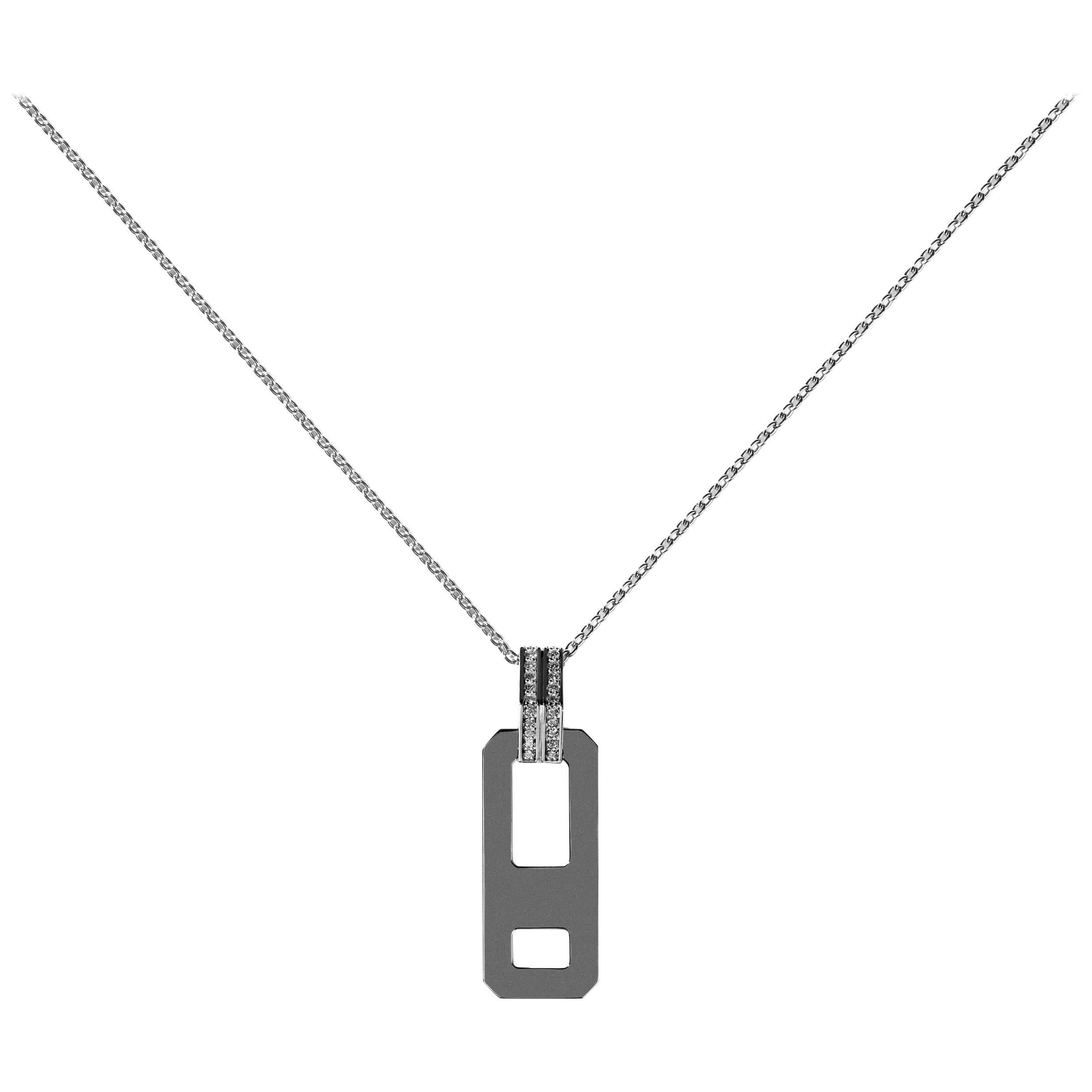 AS29 Collar de Diamantes ADN en Oro Negro de 18k en venta