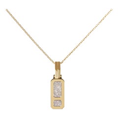 AS29 DNA Full Diamond Necklace in 18k Yellow Gold
