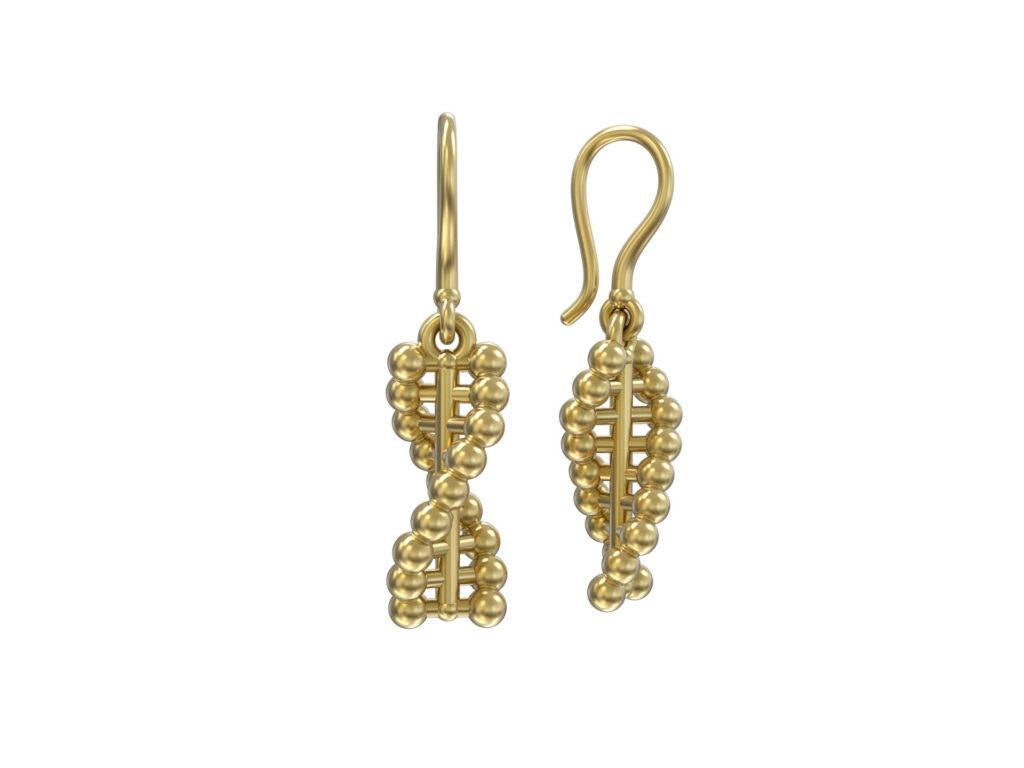 DNA Helix Earrings, 18K Gold In New Condition For Sale In Leigh-On-Sea, GB