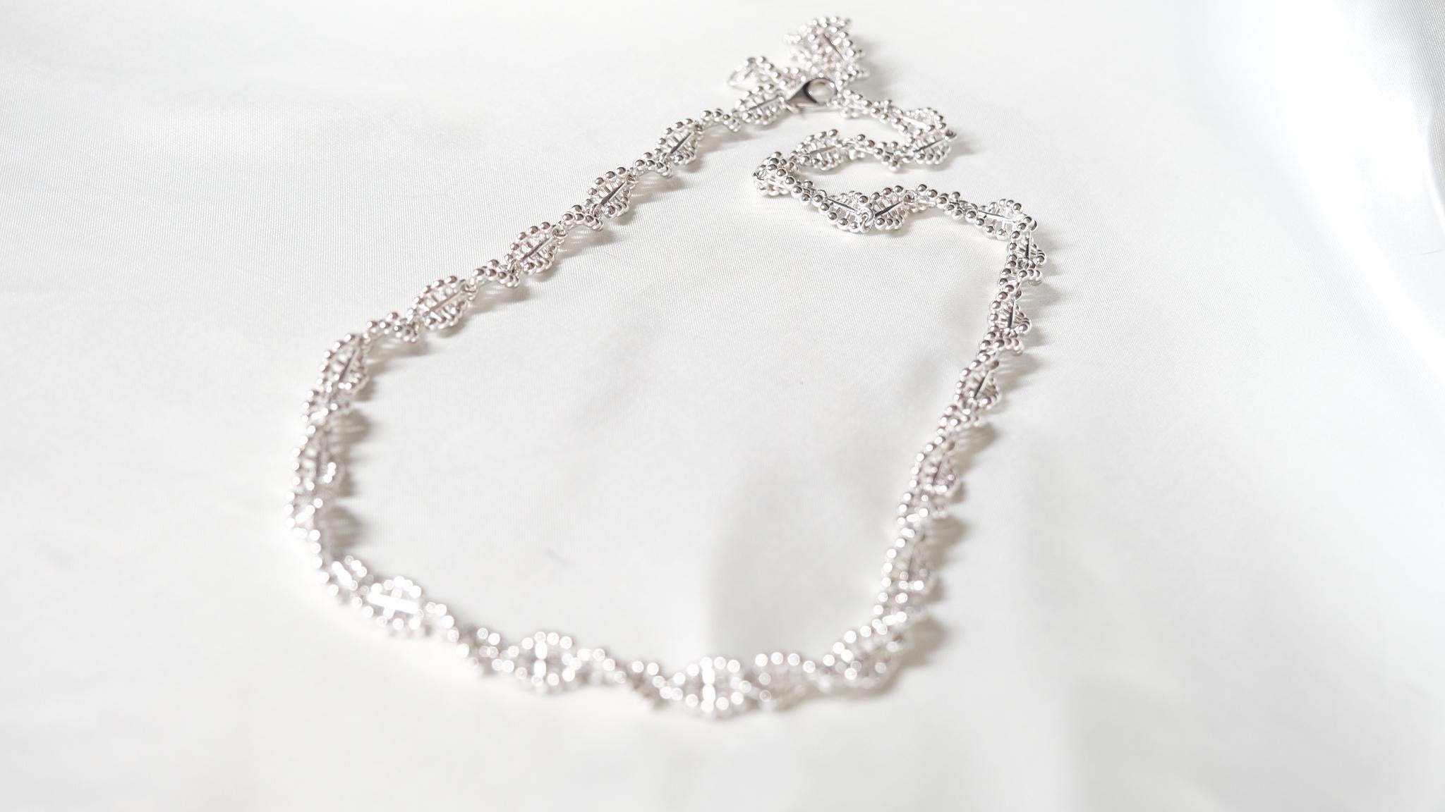 DNA Helix-Halskette, Sterlingsilber für Damen oder Herren im Angebot