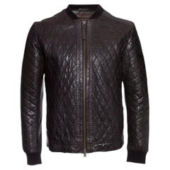 DNA Homme by Erick Kuster, Brown quilted leather jacket.