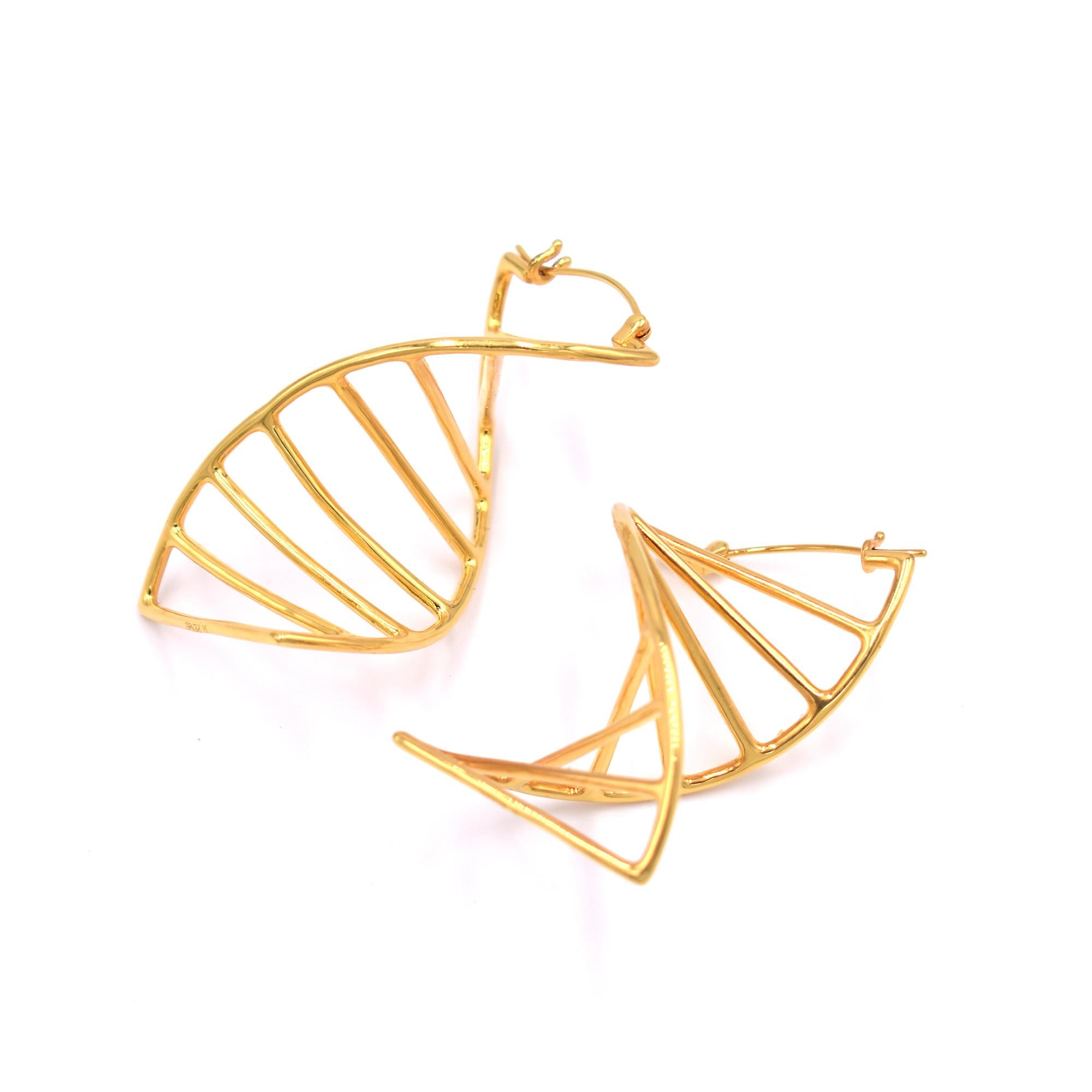 Look inward, not outward. It's in your DNA. Made in very small batches, these earrings are cast in 18K Gold vermeil. They measure 2 inches in length.

Dominique Renée is a 3d printed line of jewelry that sassily explores life, love and loss.
