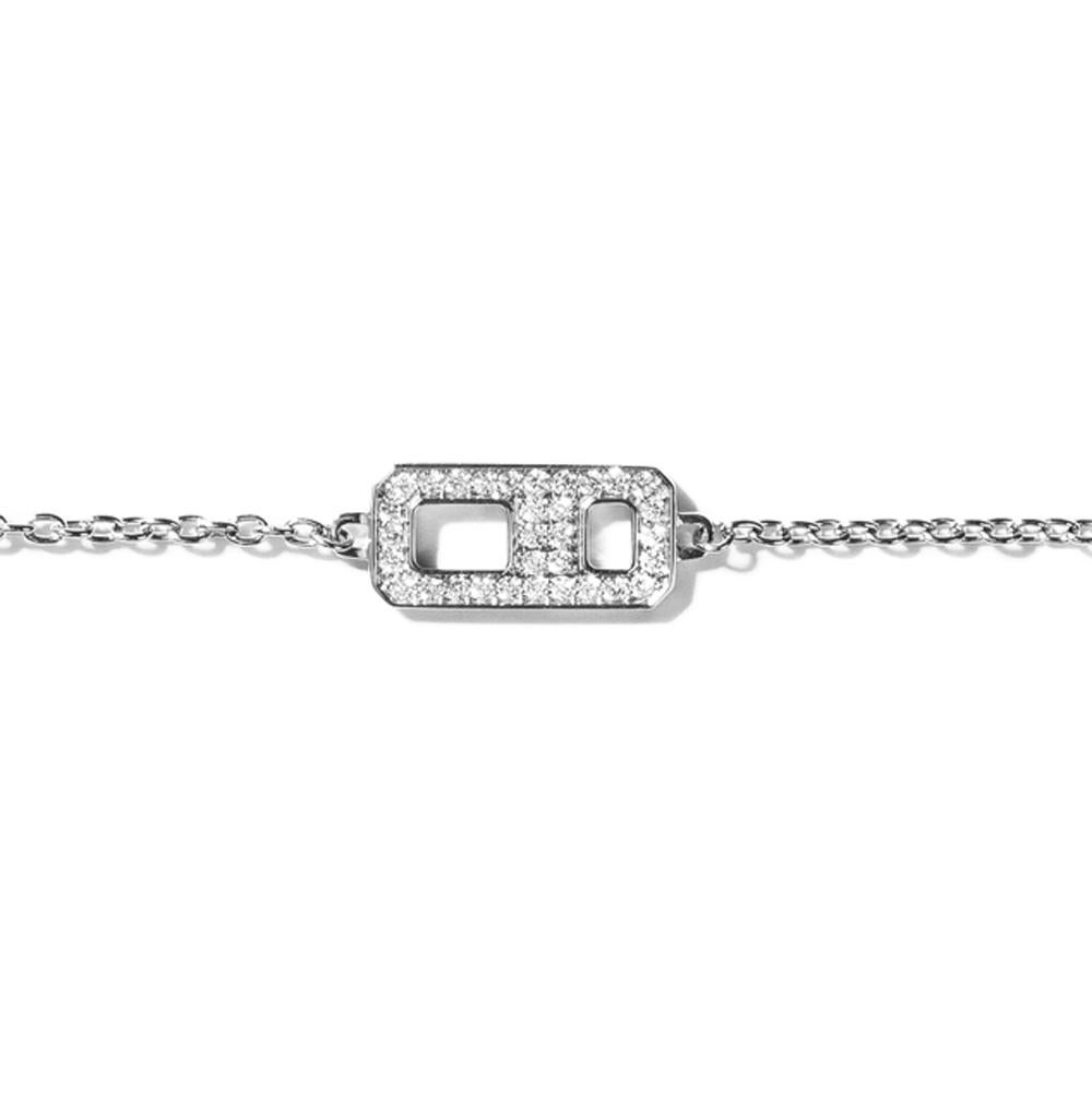 Add a touch of subtle elegance to your everyday with this chic bracelet.

Crafted in 18k gold, this bracelet features a pave diamond segment at its centre. A classic piece, this bracelet will pair perfectly with your other AS29 pieces.

Finished on