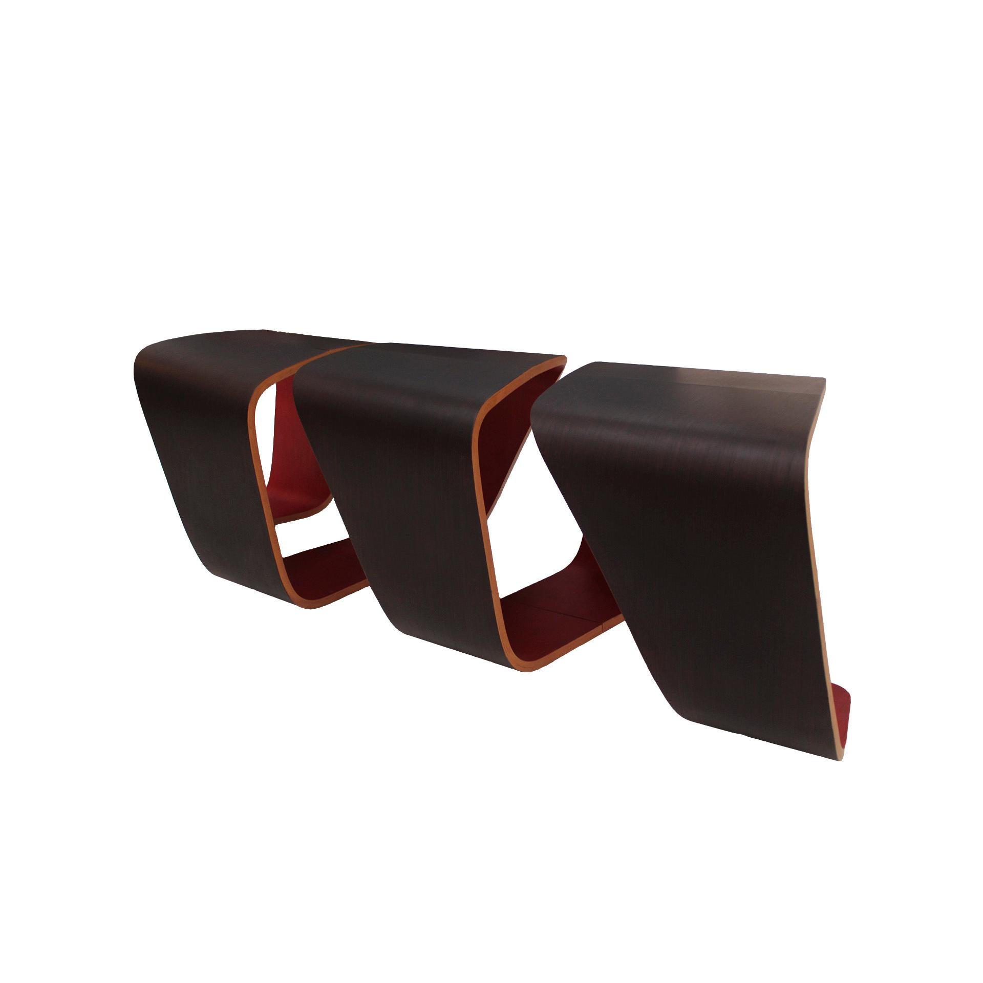XXIe siècle et contemporain Banc modulaire Dna fabriqué en bois par Leonardo Rossano et Debora Mansur 2013. en vente