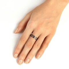 AS29 DNA Pave Diamond Band Ring in 18k Yellow Gold