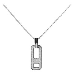 AS29 DNA Pave Diamond Necklace in 18k Black Gold