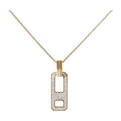 AS29 DNA Pave Diamond Necklace in 18k Yellow Gold