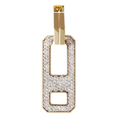 AS29 DNA Pave Diamond Single Earring in 18k Yellow Gold