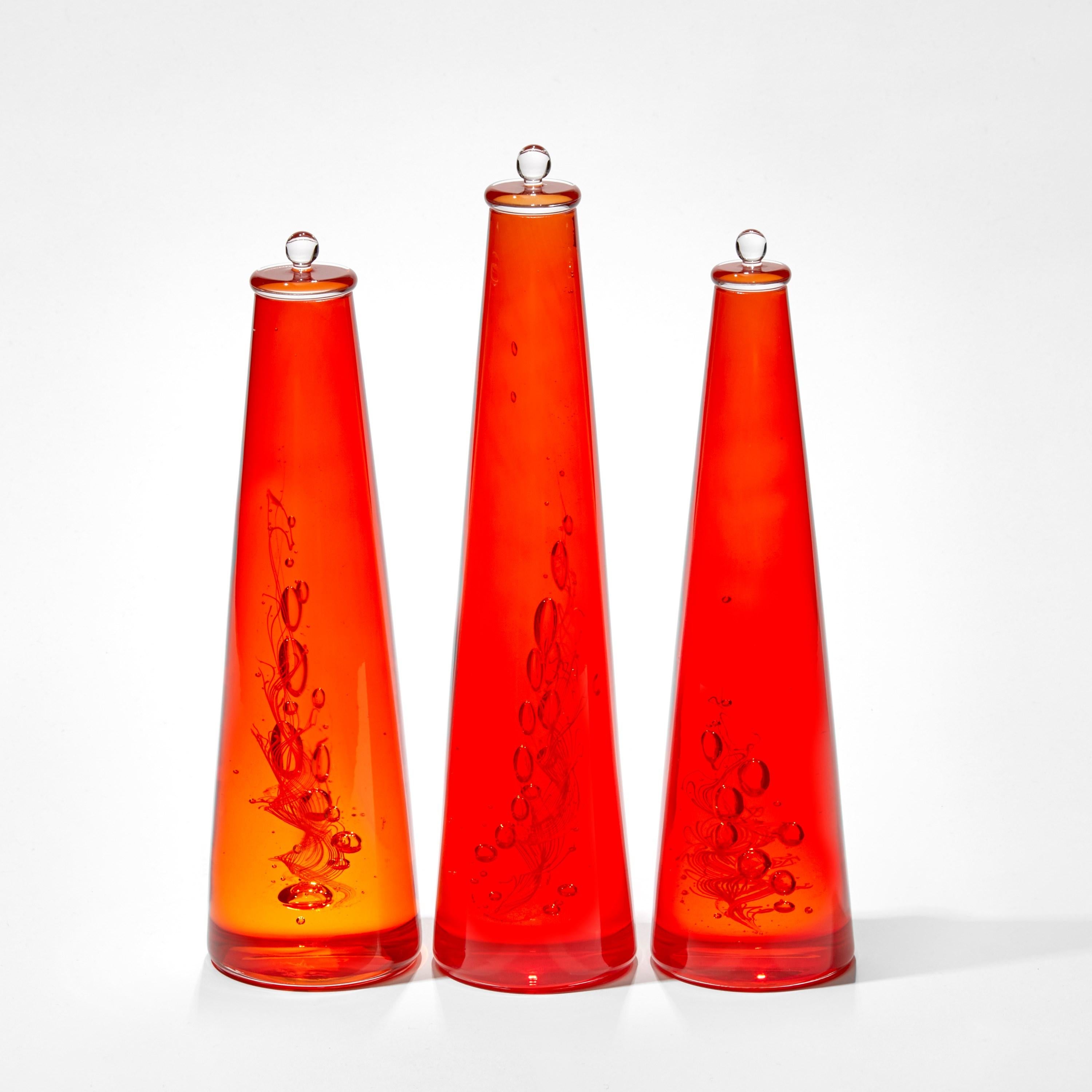 'DNA Sequence II' is a unique glass installation (consisting of 3 individual elements) by the British artist, Louis Thompson.

Accomplished glass artist Thompson explores illusion and the perceptions of glass, fascinated by the haptic experience