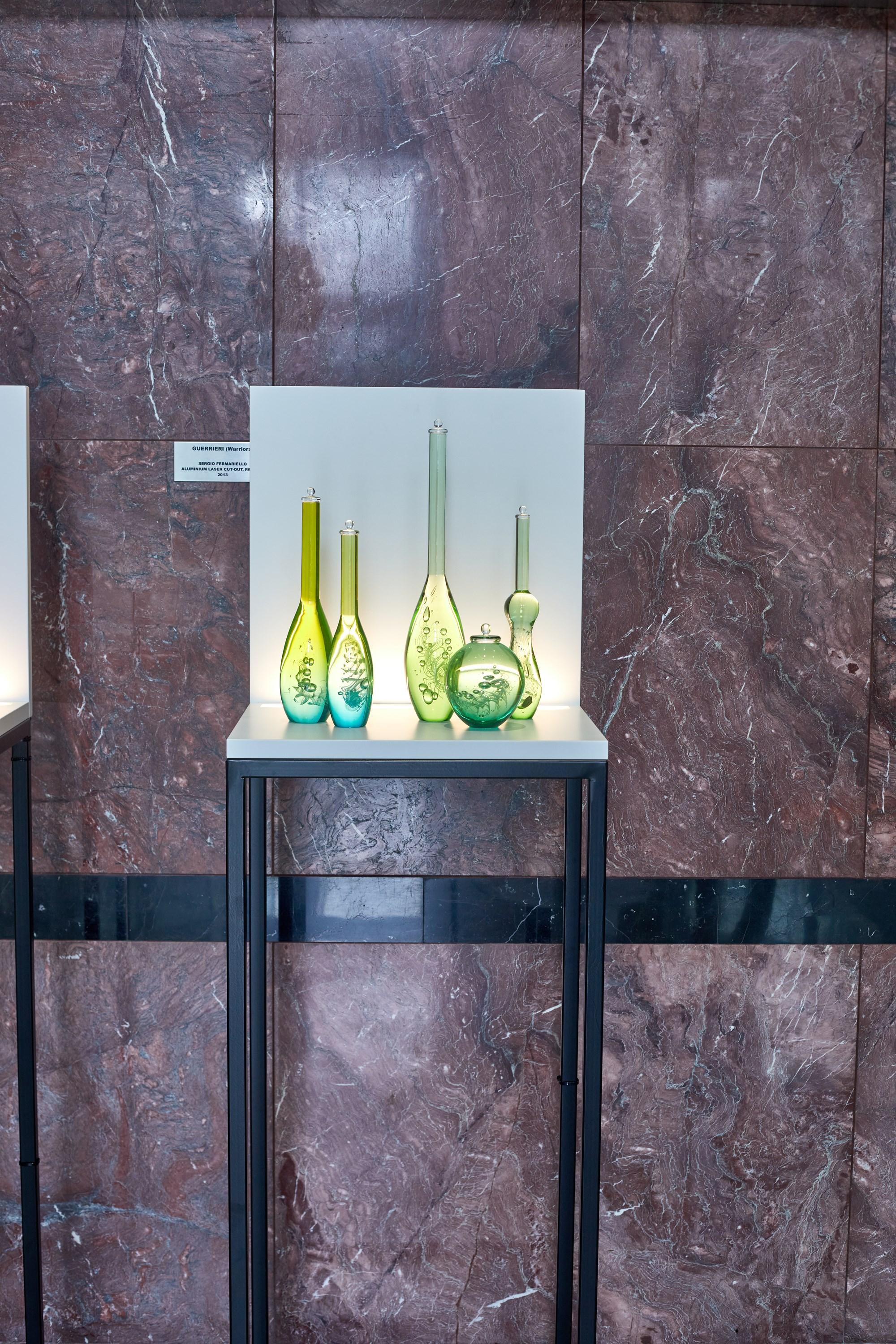 Dna Sequence iii, a Green & Aqua Glass Bottle Installation by Louis Thompson In New Condition For Sale In London, GB