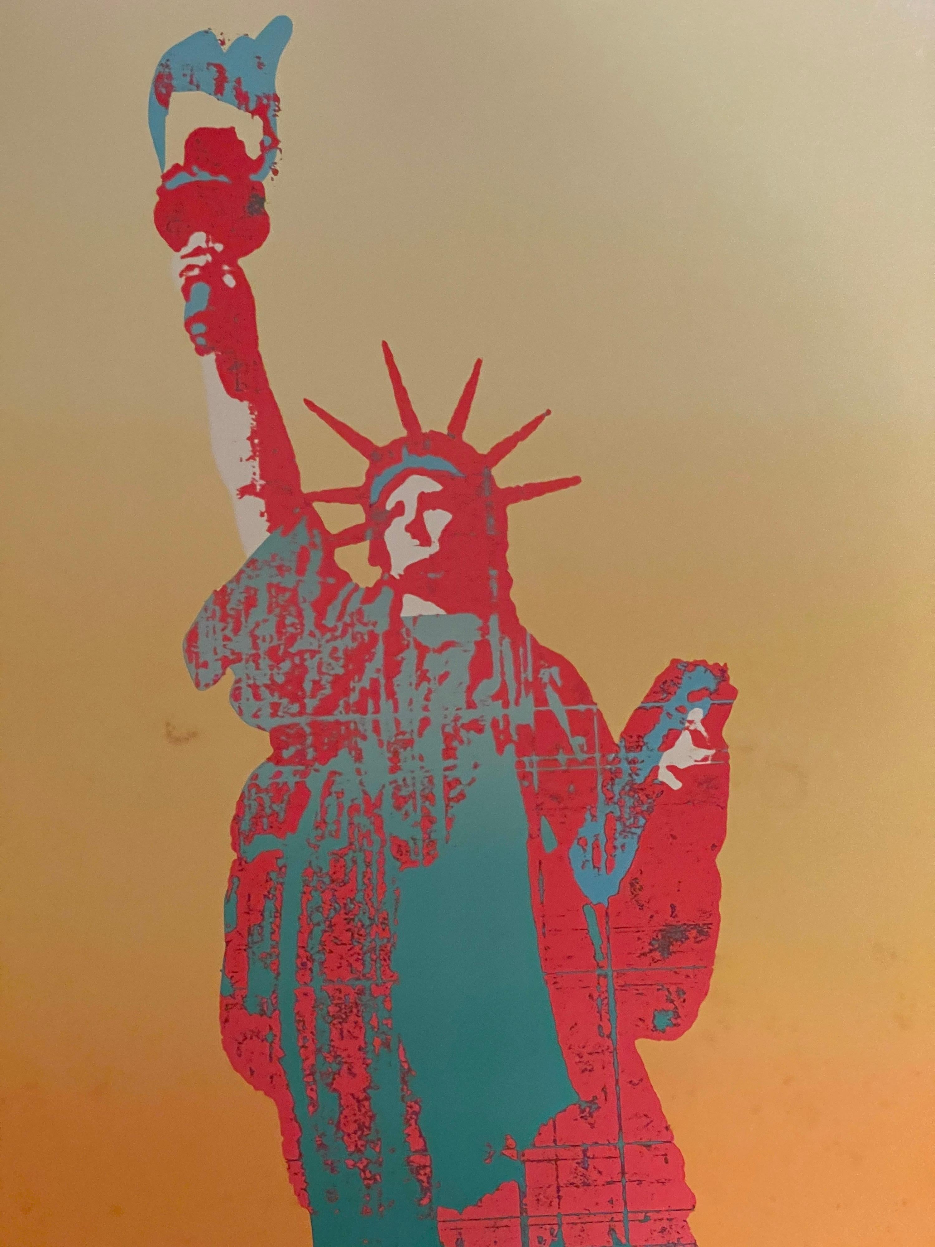 DNC 1980 Statue of Liberty Poster Signed by Peter Max 3