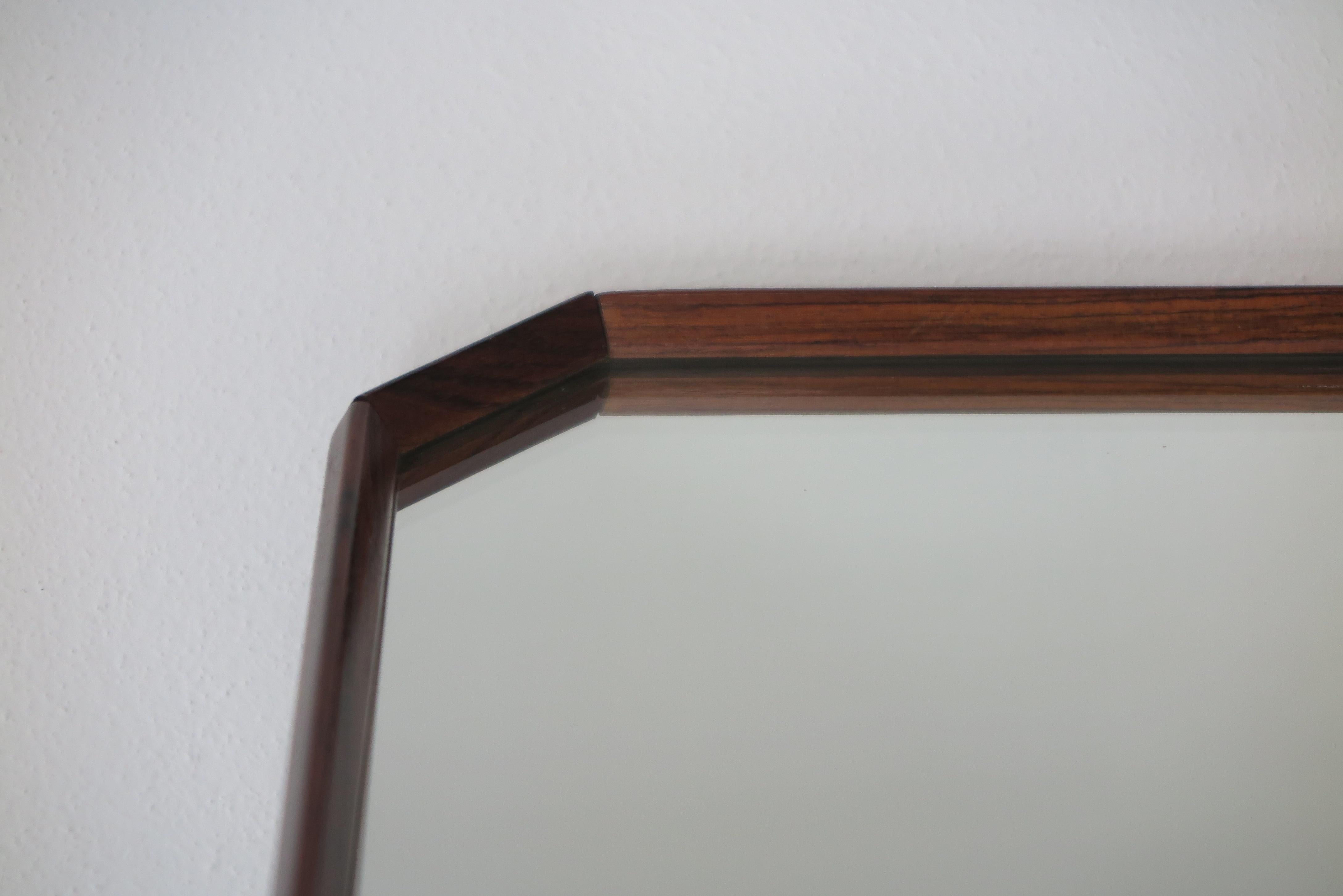 Dnon Cavalli Italian Midcentury Solid Wood Frame Wall Mirror for Tredici 1960s in vendita 3