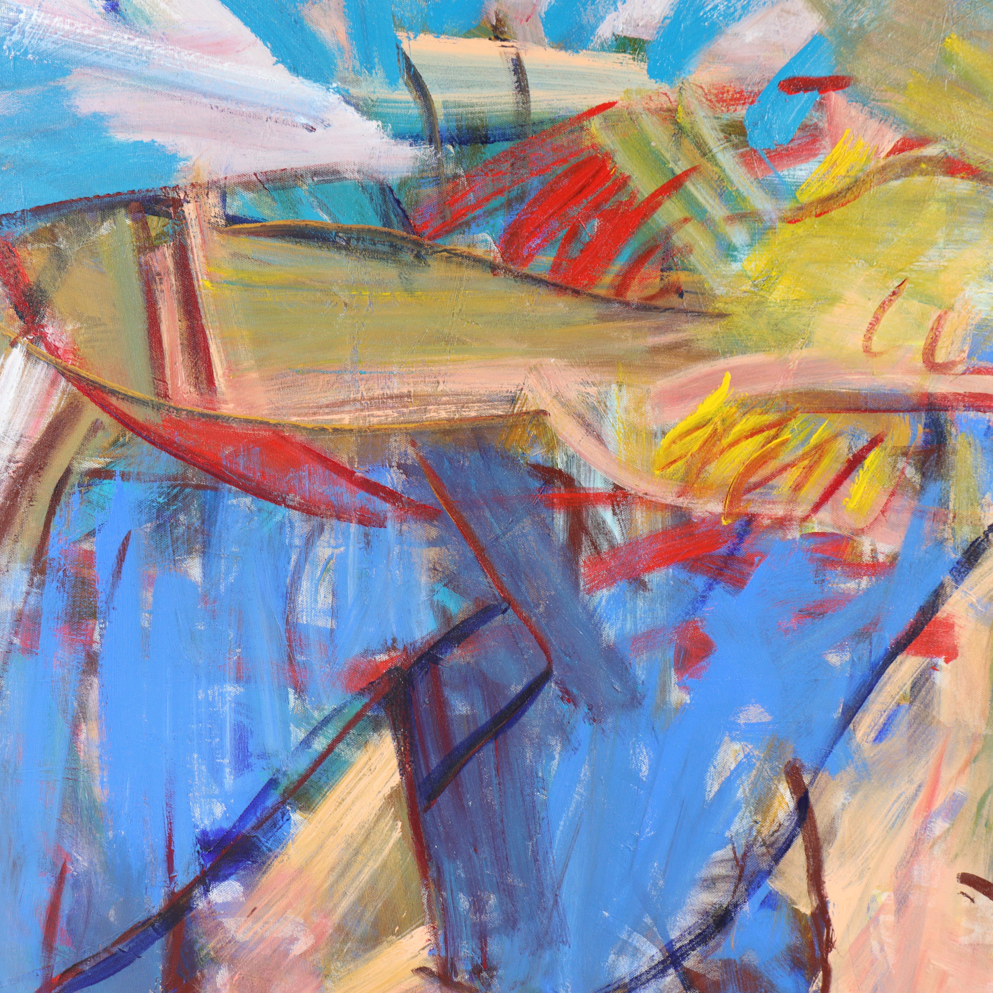 abstrakte sitzende Figur (Abstrakt), Painting, von Do Hanh