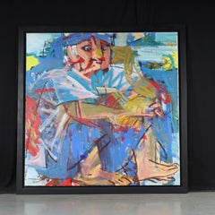 abstrakte sitzende Figur