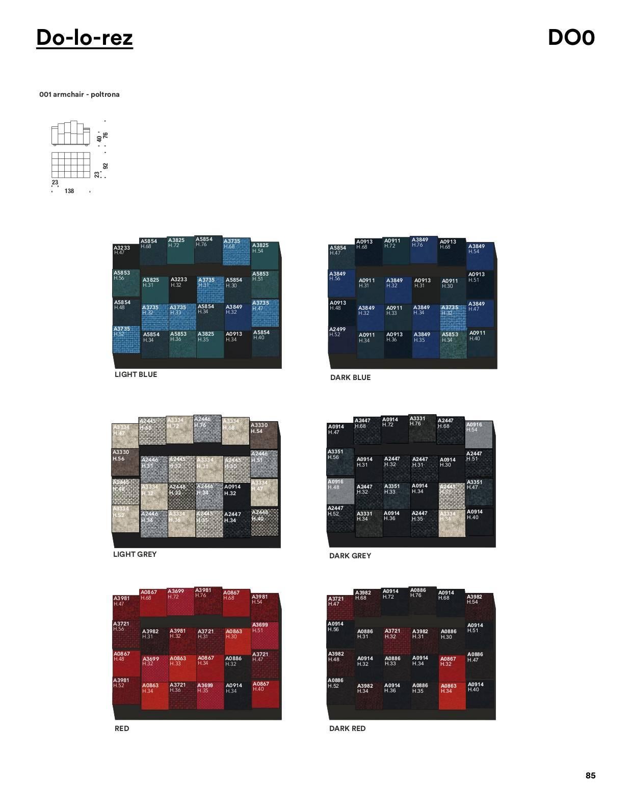 Do-Lo-Rez Collection by Ron Arad in Blue, Grey or Red Combinations for Moroso For Sale 9