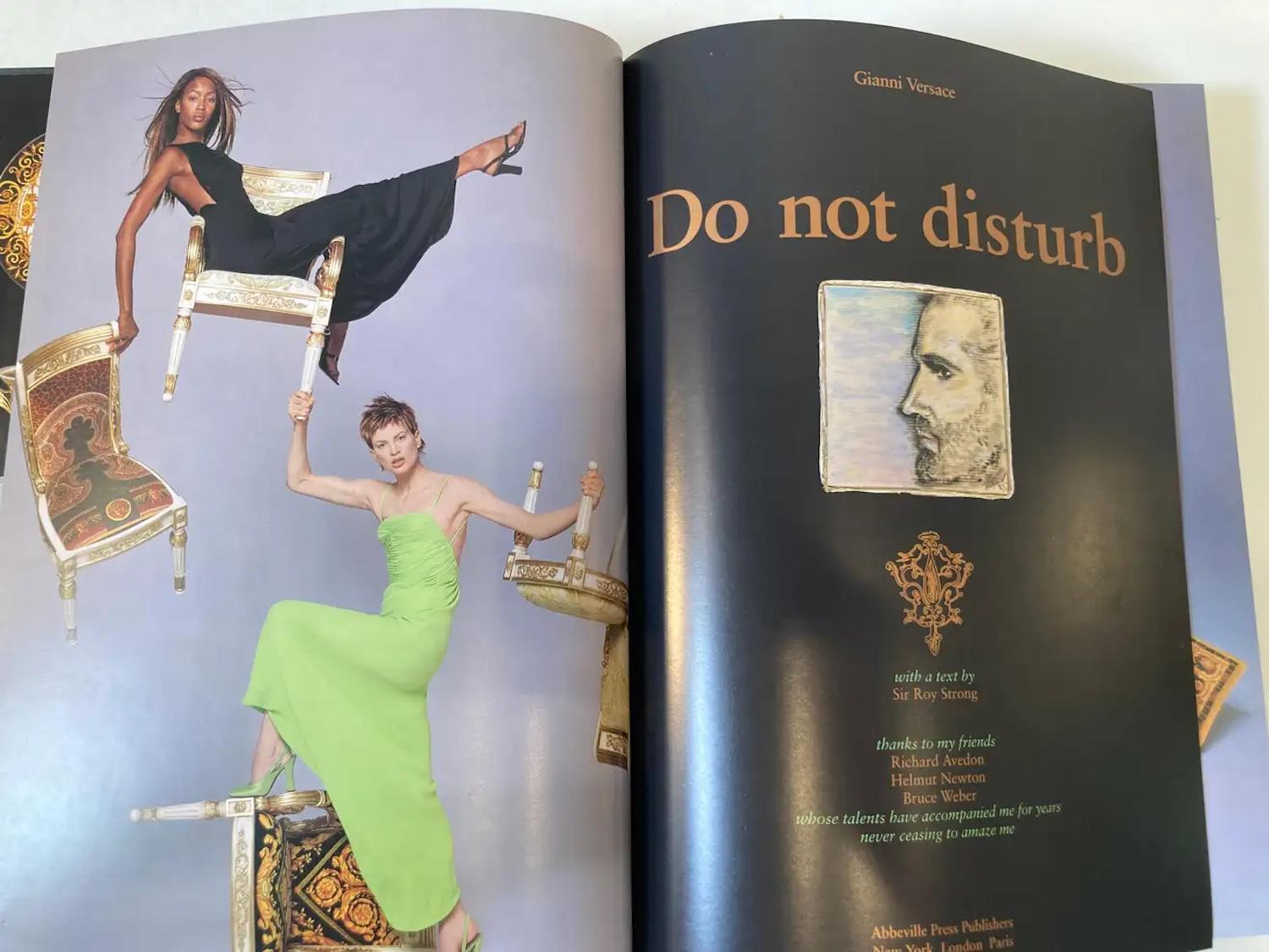 Women's or Men's Do Not Disturb Gianni VERSACE, Hardcover Coffee Table Book