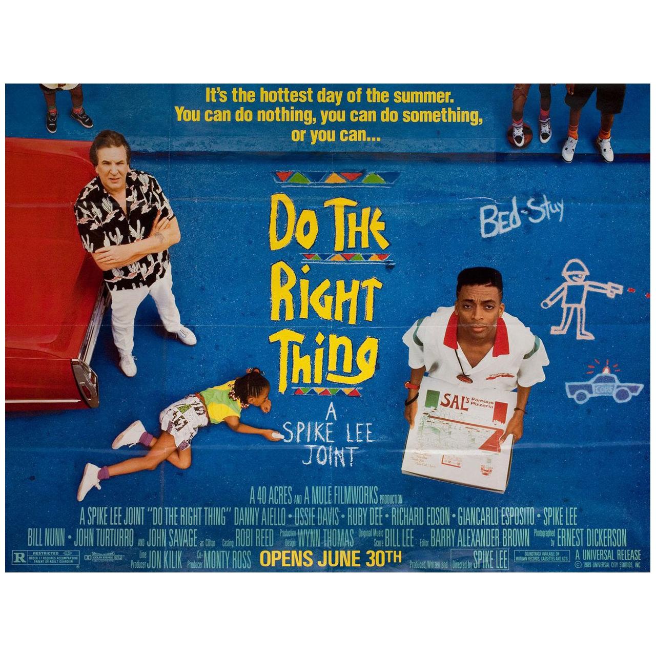 Do the Right Thing 1989 U.S. Subway Film Poster