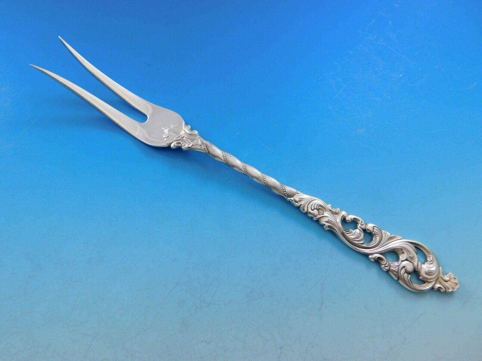 Dobbel Rokokko by Brodrene Lohne Silver Flatware Set for 10 Service 64 Pieces 5
