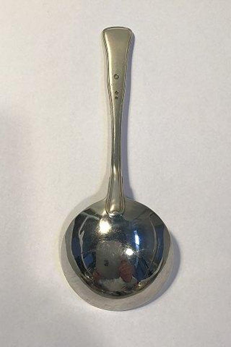 20th Century Dobbeltriflet/Old Danish Silver Serving Spoon Cohr For Sale