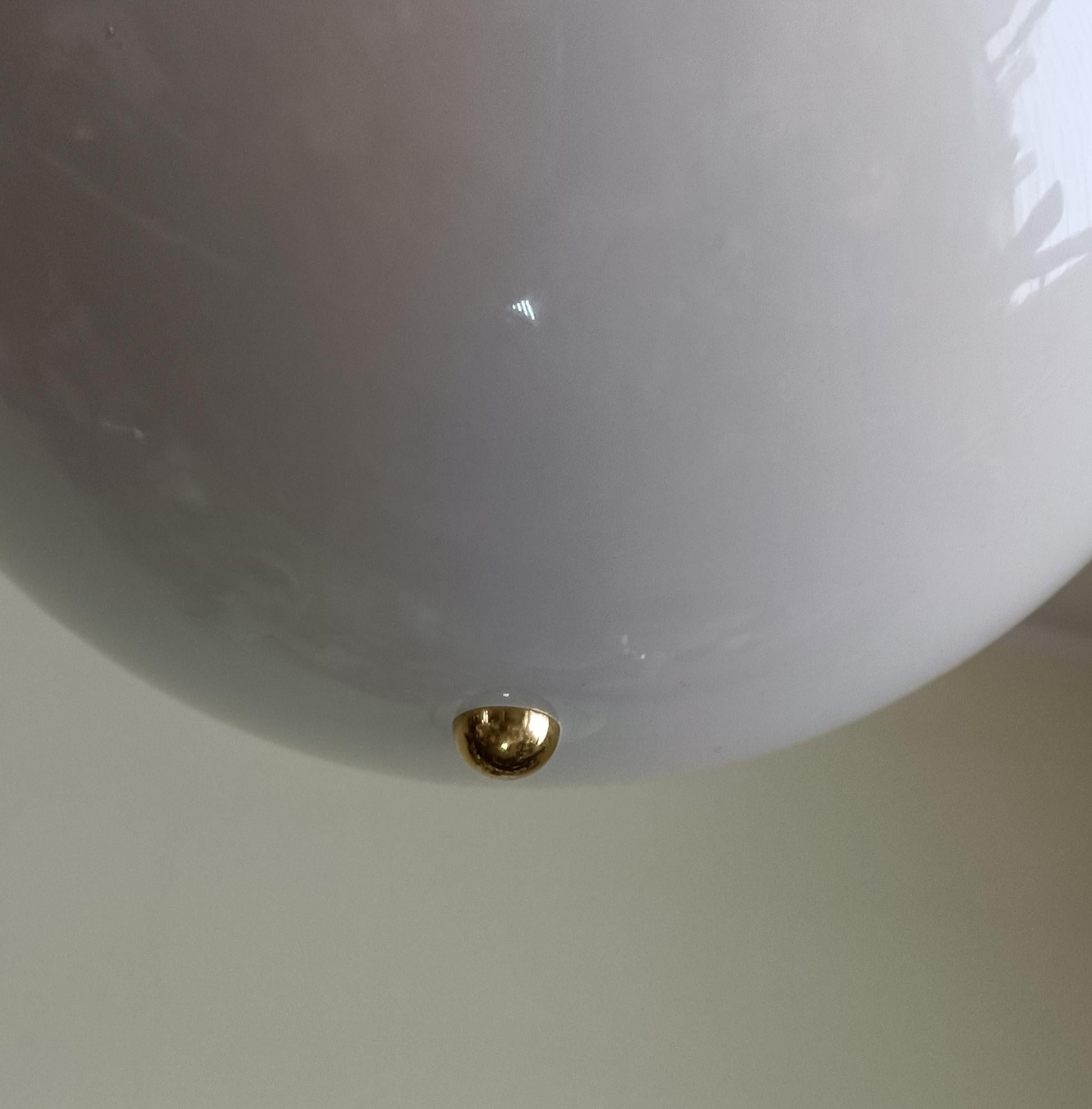 Dobel - large pendant lamp by Candas, White ivory and brass-max diam. 100cm(39