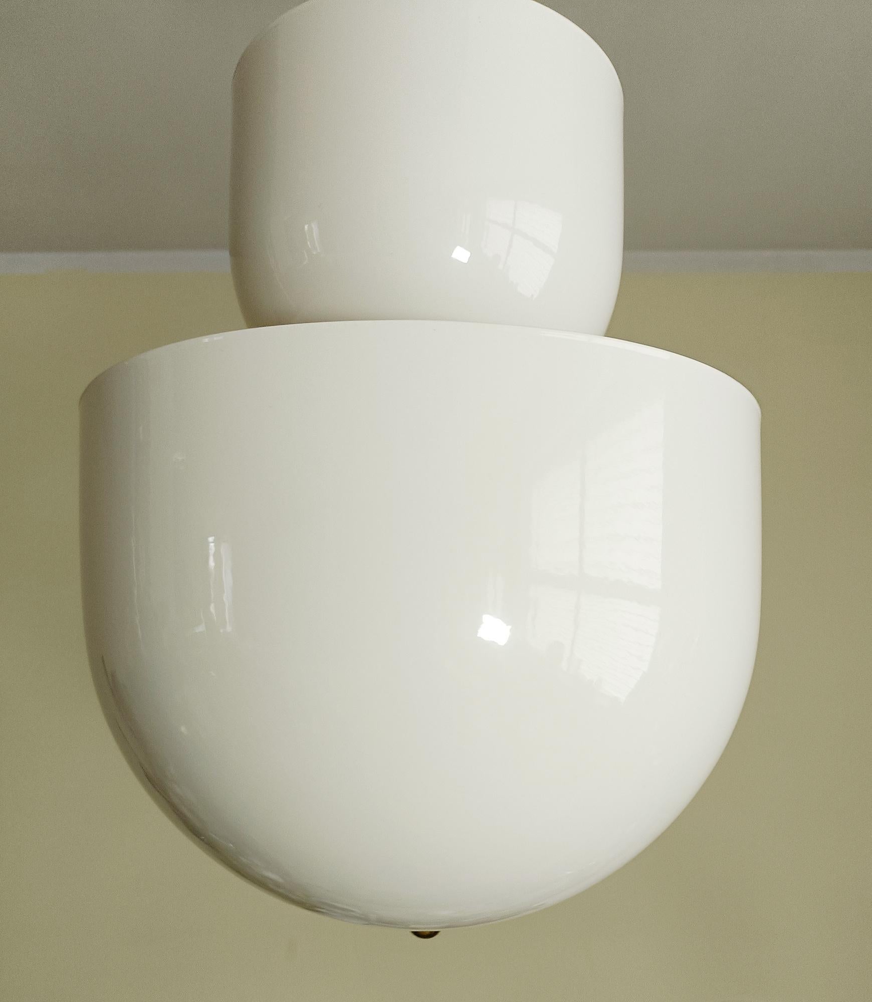 Brass Dobel - large pendant lamp by Candas, White ivory and brass-max diam. 100cm(39