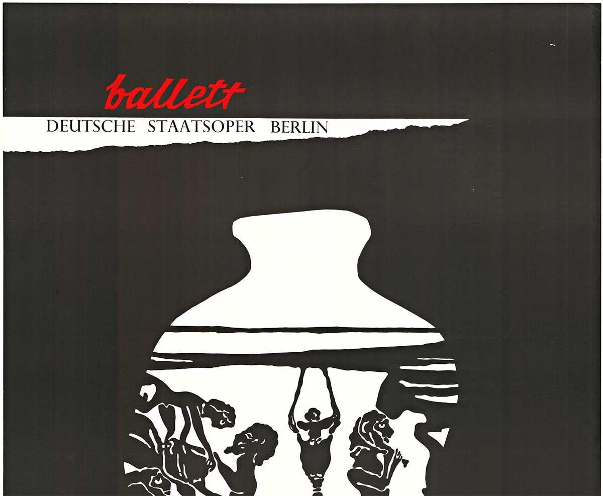 Original Spartacus Deutsche Staatsoper Berlin, Vintage-Theaterplakat – Print von Dobieck 