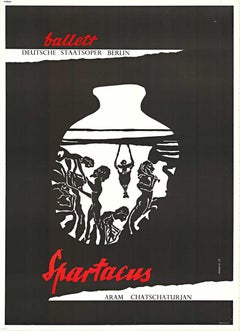 Original Spartacus Deutsche Staatsoper Berlin Retro theater poster