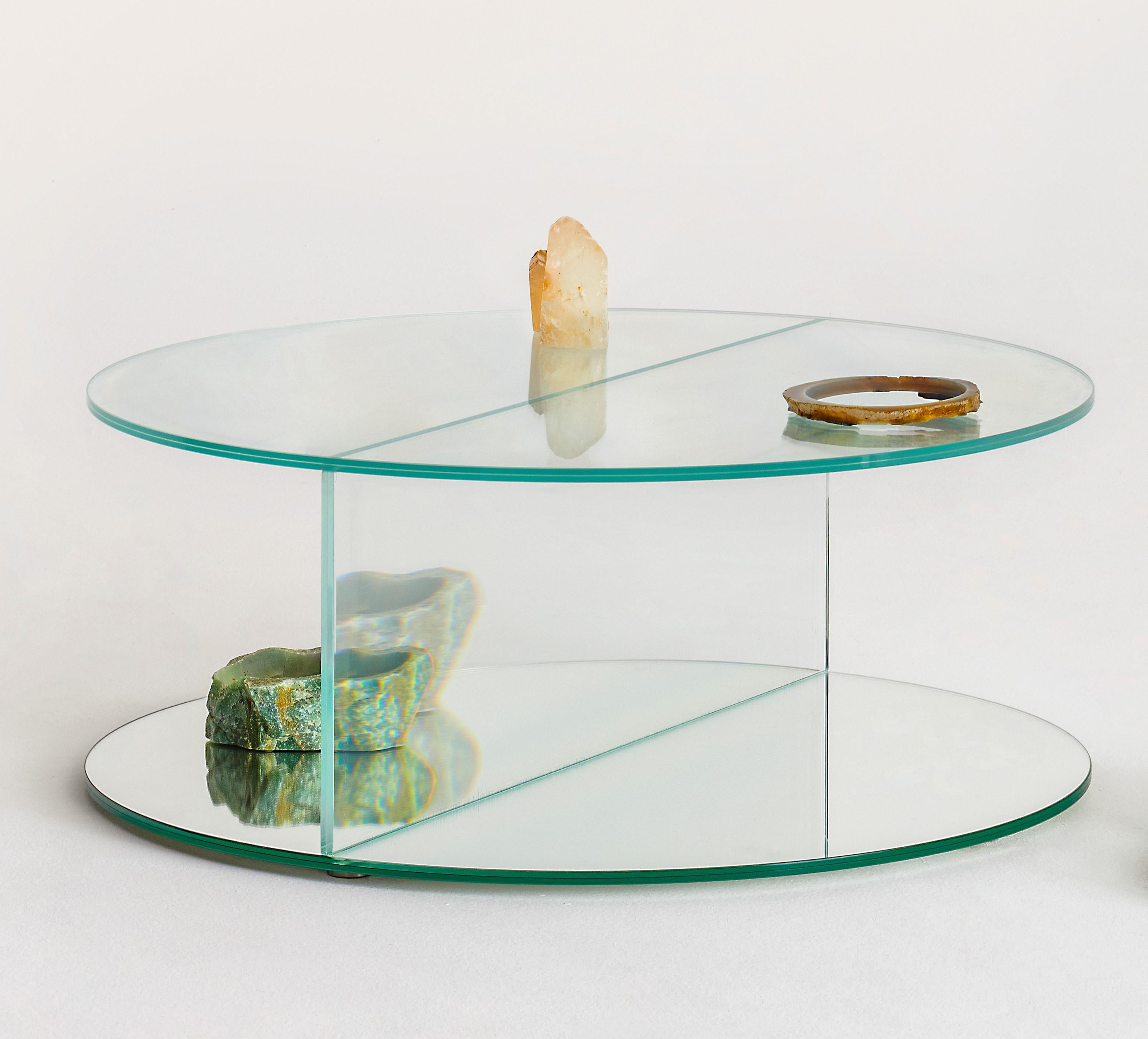 Italian DOBLE Iridescent Low Table by Patricia Urquiola for Glas Italia IN STOCK For Sale