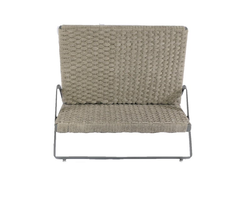 Brazilian Lounge Chair Outdoor / Indoor in gray nautical rope 