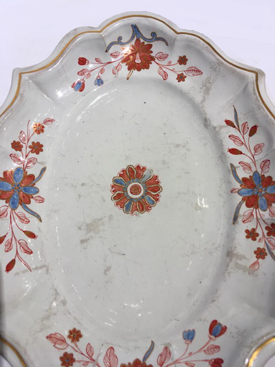Italy Richard Ginori 18th Century Porcelain Sauce Terrin Floral Drawings For Sale 7