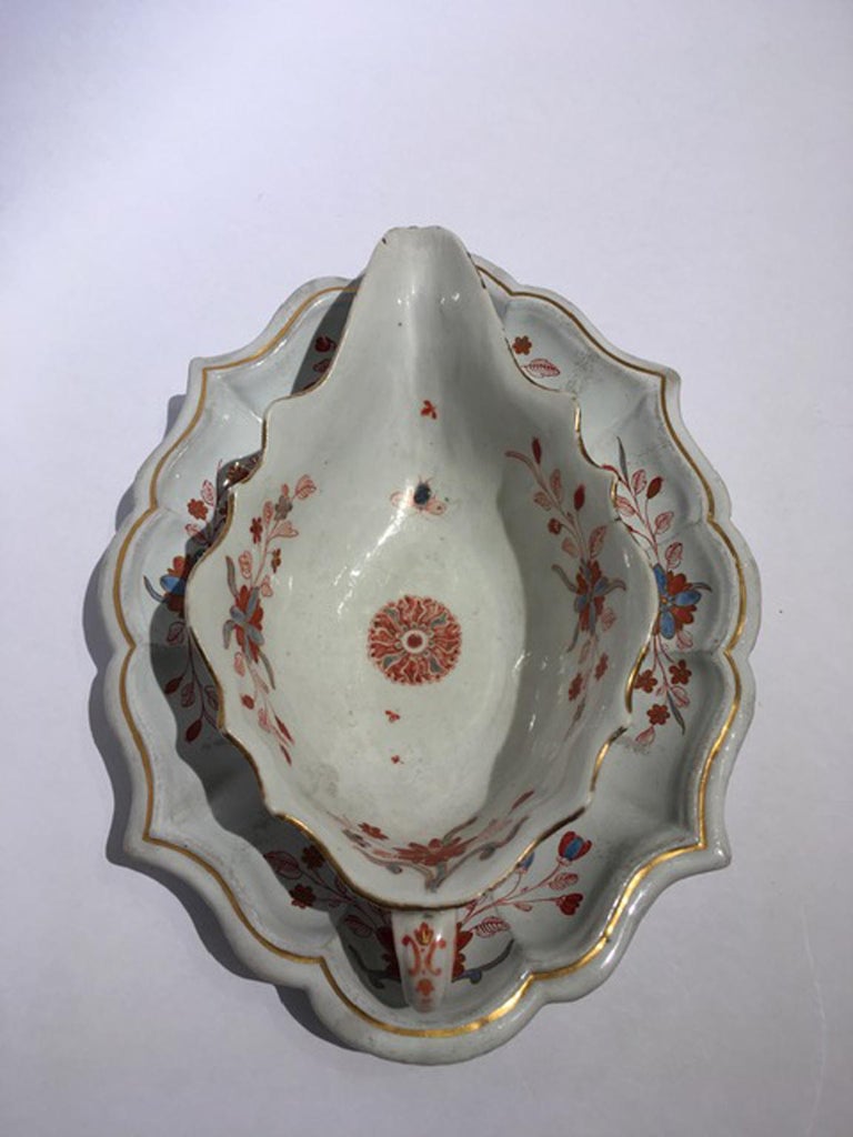 Italy Doccia Richard Ginori 18th Century Porcelain Sauce Terrin Floral Drawings For Sale 8