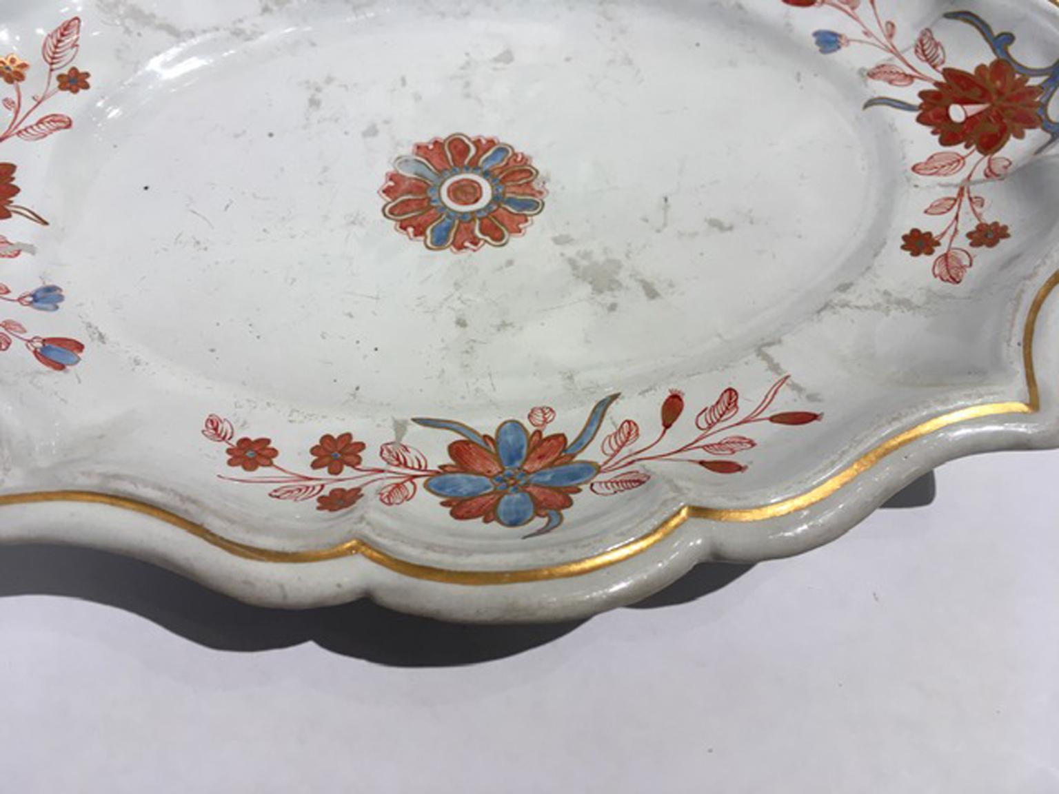 Italy Richard Ginori 18th Century Porcelain Sauce Terrin Floral Drawings For Sale 1
