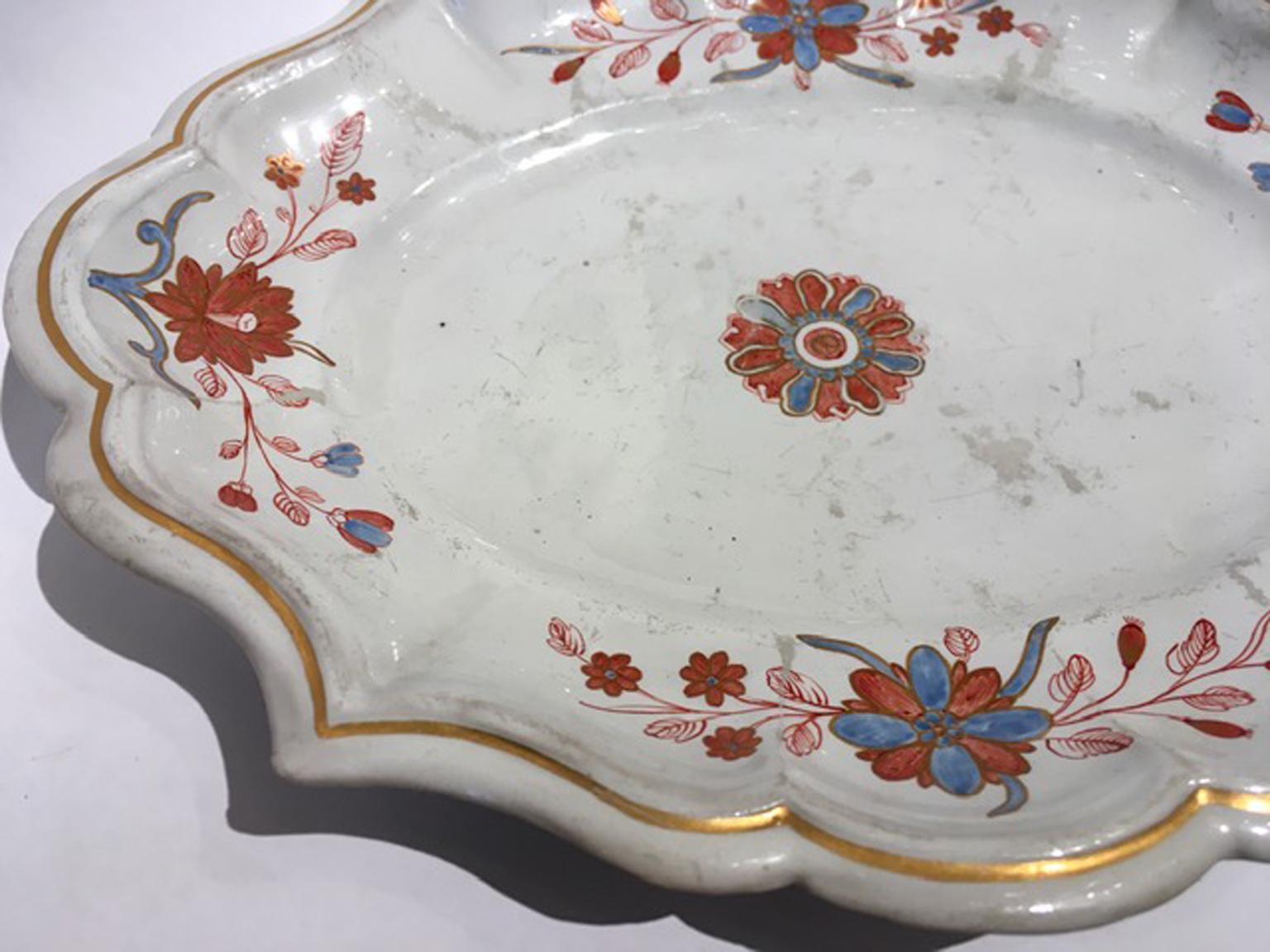 Italy Richard Ginori 18th Century Porcelain Sauce Terrin Floral Drawings For Sale 3