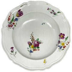Antique Doccia Floral Soup Plate