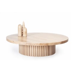 DOCIA Coffee Table, Oak, RAW, Round