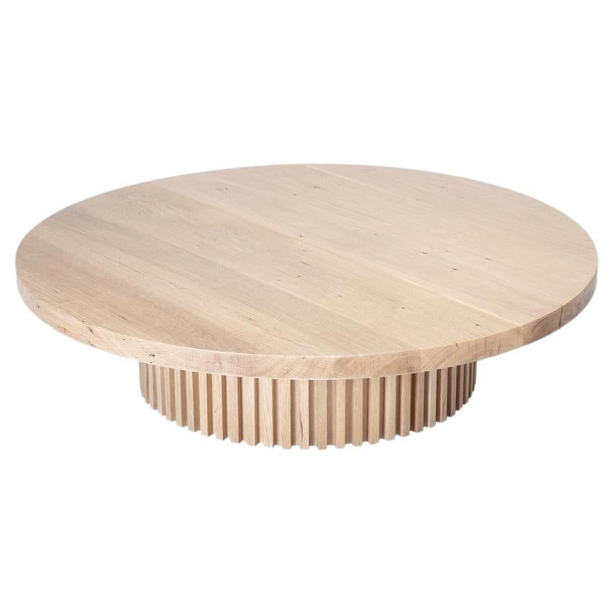 Mesa baja DOCIA, Roble, RAW, Redonda