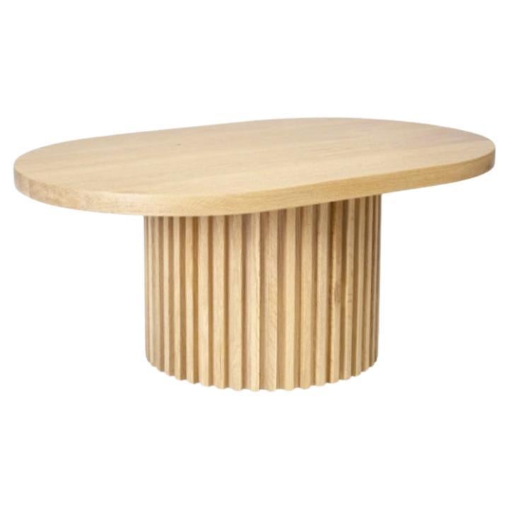 Table basse / table d'appoint DOCIA, chêne, lattes
