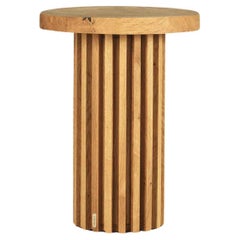 DOCIA Side Coffee Table, Solid Oak,  Slats
