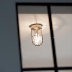 DOCKLIGHT CEILING ottone cromato spazzolato vetro chiaro