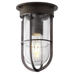 DOCKLIGHT CEILING vintage brass clear glass
