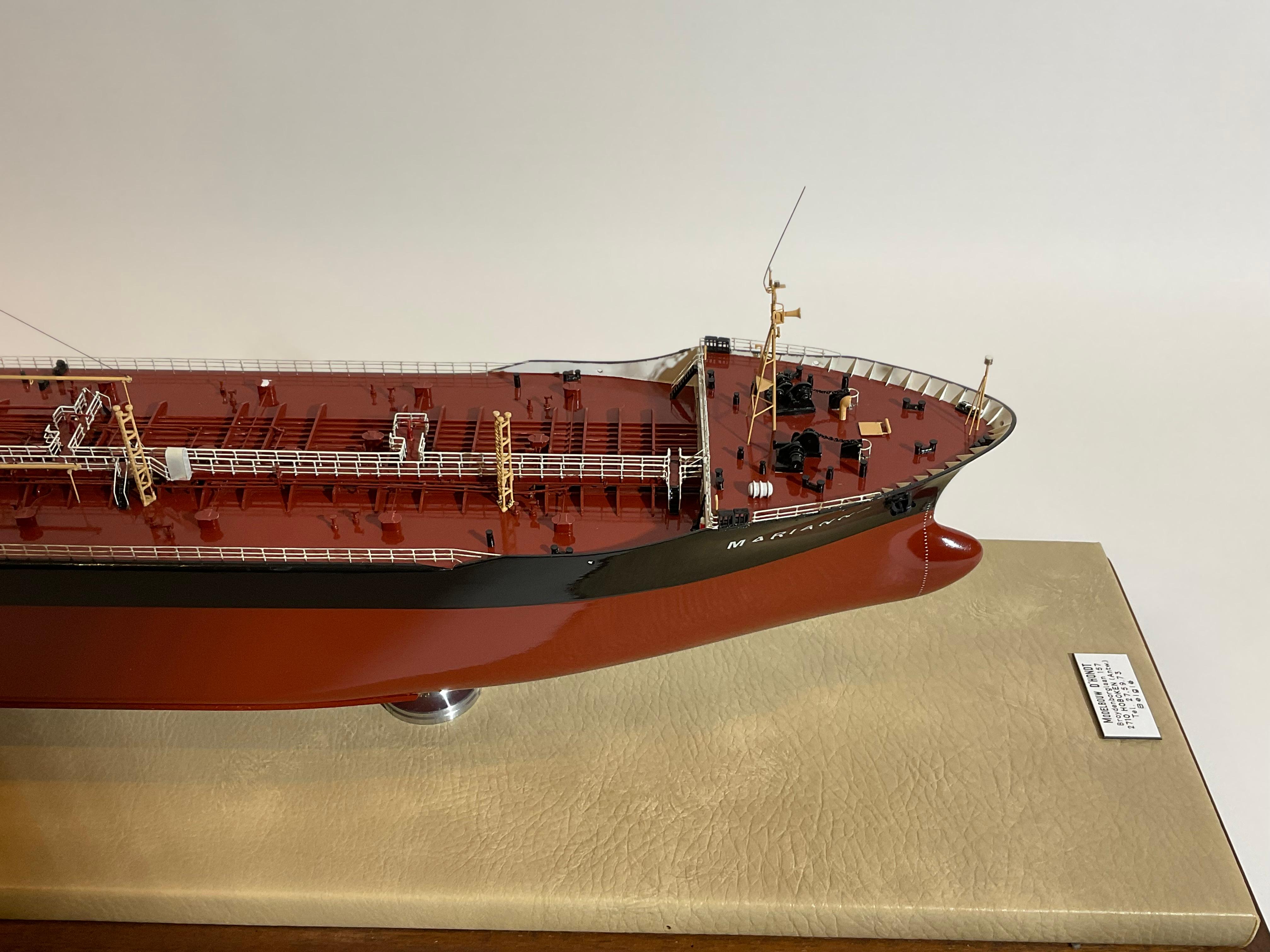 Dockyard Builders Model of Oil Tanker Marianna In Good Condition In Norwell, MA