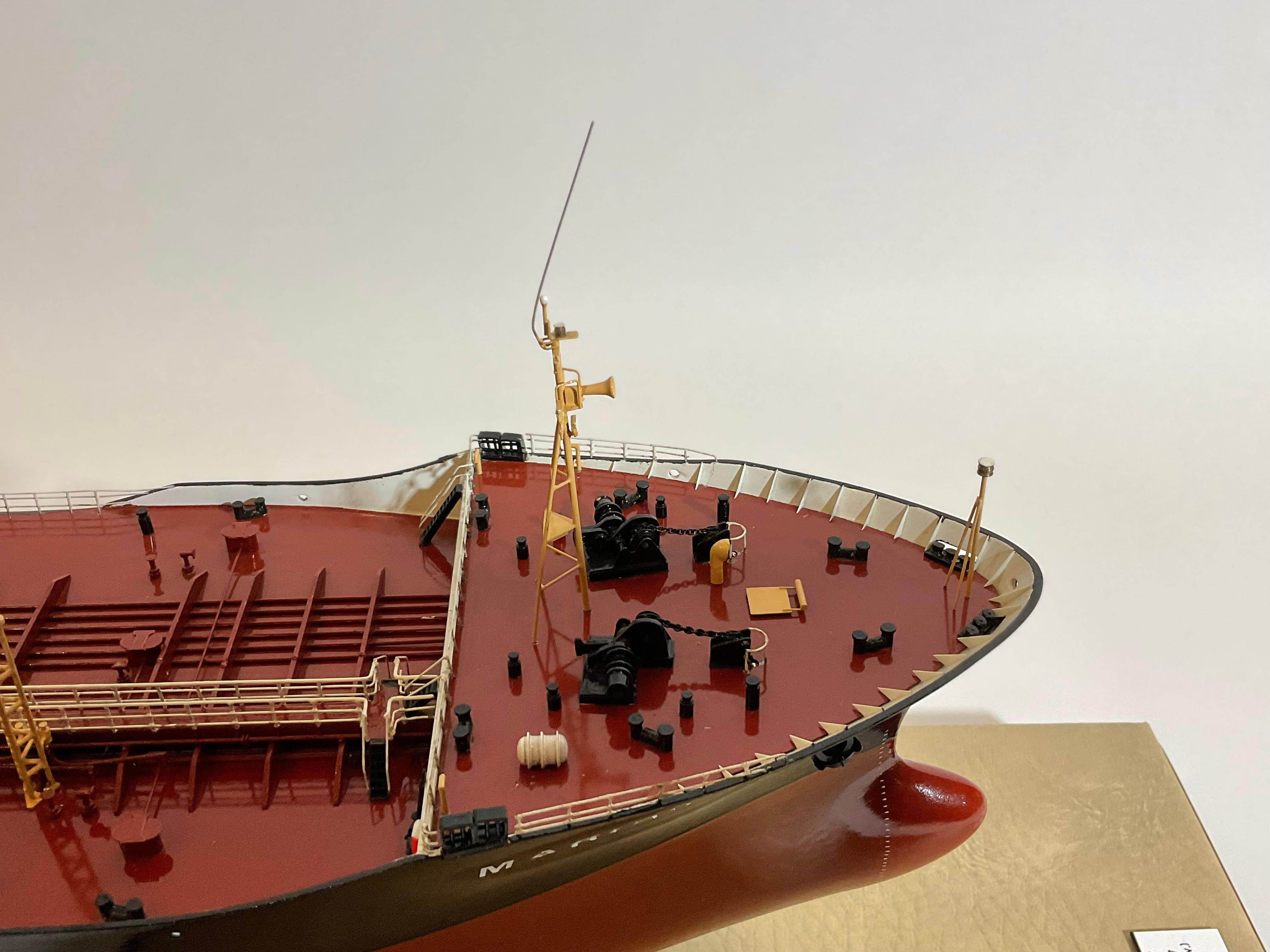 Late 20th Century Dockyard Builders Model of Oil Tanker Marianna