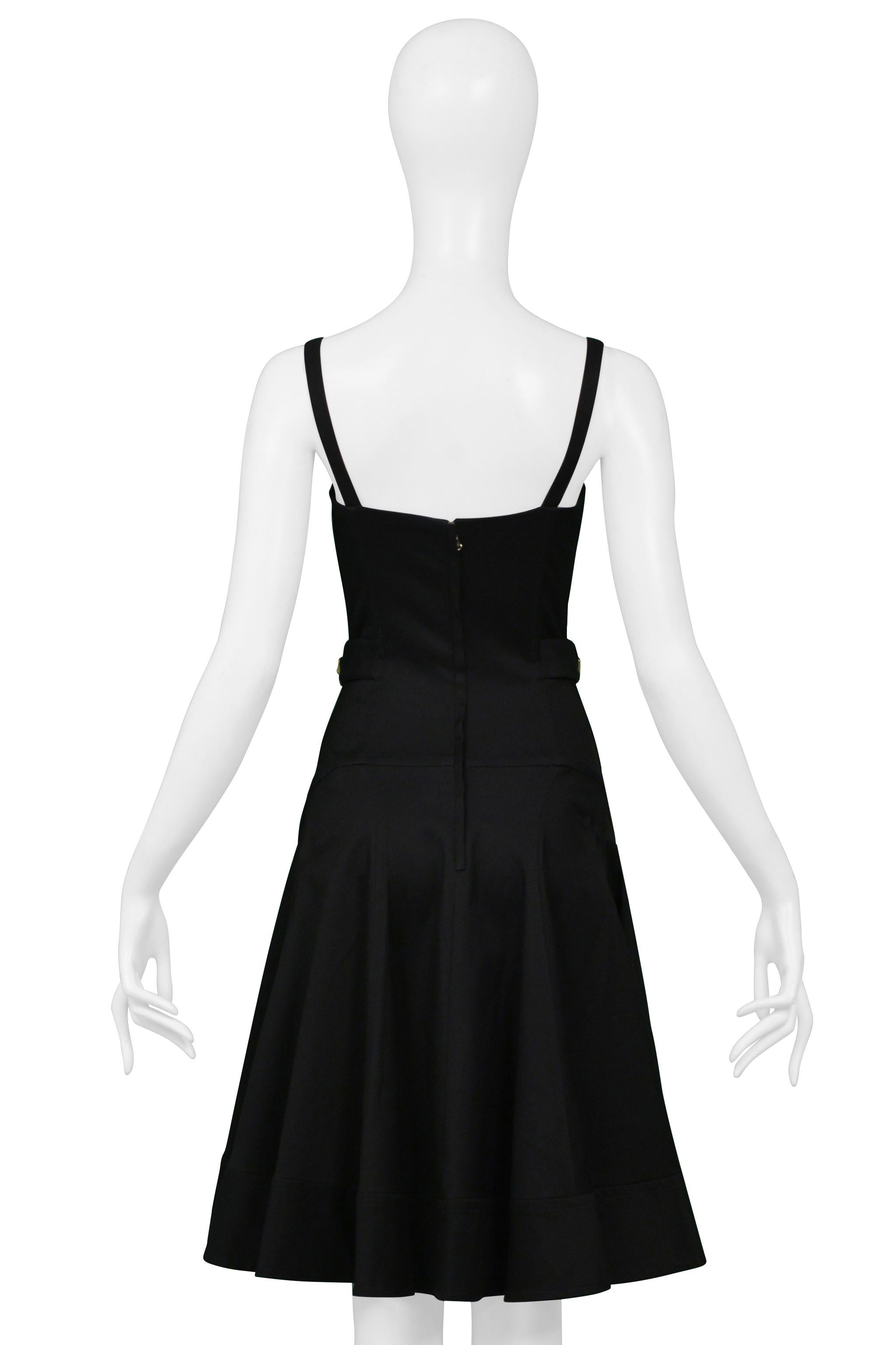 Docle & Gabbana Black Corset Dress With Buckles For Sale 3