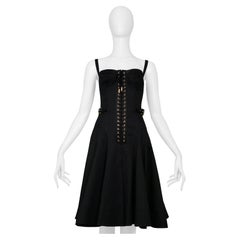 Docle & Gabbana Black Corset Dress With Buckles